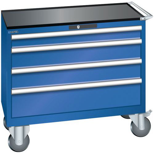 Szafki warsztatowe z szufladami Lista, 4, 5 i 6 szuflad, 1023x572x962 mm - Szafka warsztatowa Lista, 1023x572x962 mm, 4 szuflady, kolor fluorescencyjn