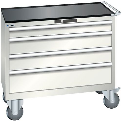 Szafki warsztatowe z szufladami Lista, 4, 5 i 6 szuflad, 1023x572x962 mm - Szafka warsztatowa Lista, 1023x572x962 mm, 4 szuflady, jasnoszary