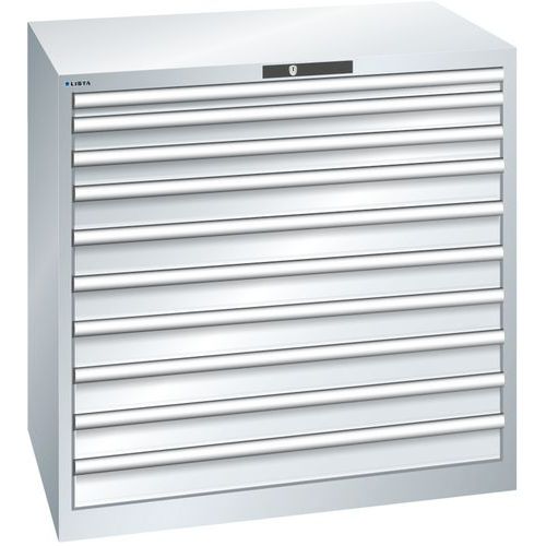 Szafki warsztatowe z szufladami Lista, 1023x725x1000 mm, 10 szuflad, 200 kg - Szafka warsztatowa Lista z szufladami, 1023x725x1000 mm, 10 szuflad, 200