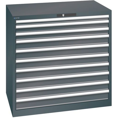 Szafki warsztatowe z szufladami Lista, 1023x725x1000 mm, 10 szuflad, 200 kg - Szafka warsztatowa Lista z szufladami, 1023x725x1000 mm, 10 szuflad, 200
