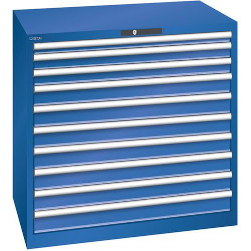 Szafki warsztatowe z szufladami Lista, 1023x725x1000 mm, 10 szuflad, 200 kg - Szafka warsztatowa Lista, 1023x725x1000 mm, 10 szuflad, 200 kg, kolor fl