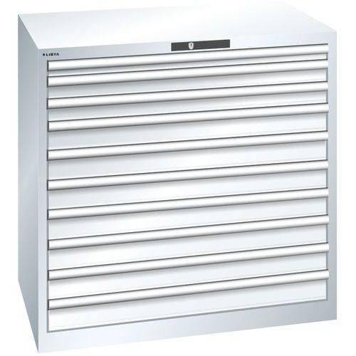 Szafki warsztatowe z szufladami Lista, 1023x725x1000 mm, 10 szuflad, 200 kg - Szafka warsztatowa Lista z szufladami, 1023x725x1000 mm, 10 szuflad, 200