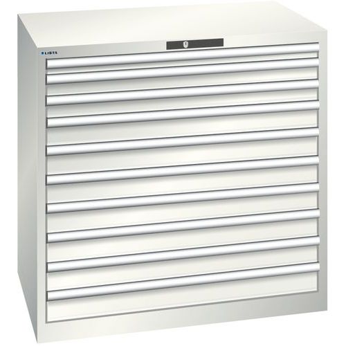 Szafki warsztatowe z szufladami Lista, 1023x725x1000 mm, 10 szuflad, 200 kg - Szafka warsztatowa Lista, 1023x725x1000 mm, 10 szuflad, 200 kg, jasnosza