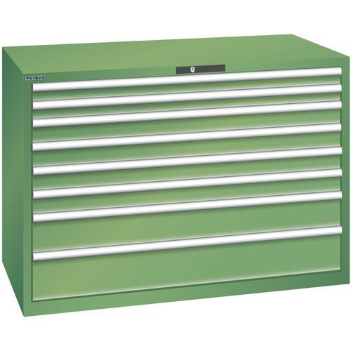Szafki warsztatowe z szufladami Lista, 1431x725x1000 mm, 5, 7 lub 8 szuflad - Szafka warsztatowa Lista z szufladami, 1431x725x1000 mm, 75 kg, 8 szufla