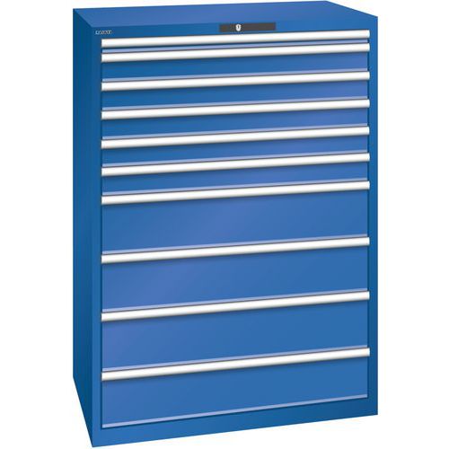 Szafki warsztatowe z szufladami Lista, 1023x725x1450 mm, 10 szuflad - Szafka warsztatowa Lista, 1023x725x1450 mm, 10 szuflad, kolor fluorescencyjny ni