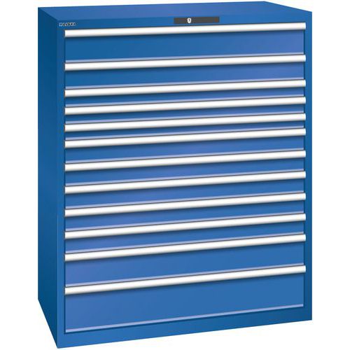 Szafki warsztatowe z szufladami Lista 10, 11 i 12 szuflad, 1193x725x1450 mm - Szafka warsztatowa Lista z szufladami, 1193x725x1450 mm, 200 kg, 12 szuf