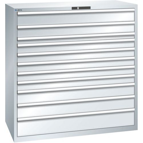 Szafka warsztatowa z szufladami Lista, 1431x725x1450mm, 11 szuflad - Szafka warsztatowa Lista, 1431x725x1450mm, 11 szuflad, szara