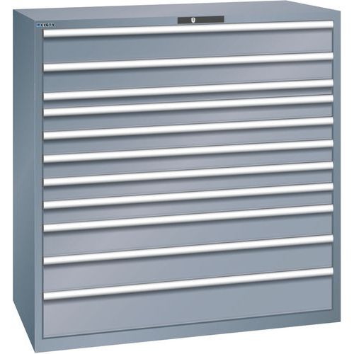 Szafka warsztatowa z szufladami Lista, 1431x725x1450mm, 11 szuflad - Szafka warsztatowa Lista, 1431x725x1450mm, 11 szuflad, ciemnoszara