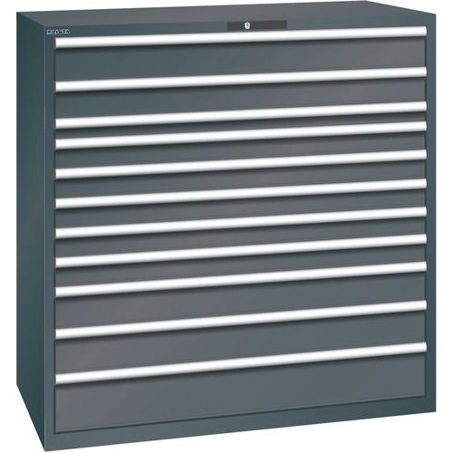 Szafka warsztatowa z szufladami Lista, 1431x725x1450mm, 11 szuflad - Szafka warsztatowa Lista, 1431x725x1450mm, 11 szuflad, czarna