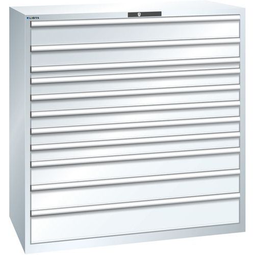 Szafka warsztatowa z szufladami Lista, 1431x725x1450mm, 11 szuflad - Szafka warsztatowa Lista, 1431x725x1450mm, 11 szuflad, biała