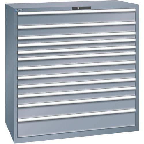 Szafki warsztatowe Lista z szufladami, nośność 200 kg, 12 szuflad. - Szafka warsztatowa Lista, nośność 200 kg, 12 szuflad, kolor ciemnoszary