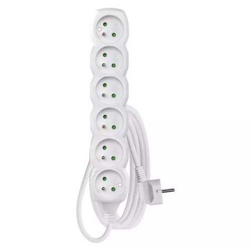 Przedłużacze Emos, białe, PVC, 6 gniazd - Przedłużacz bębnowy Emos, biały, PVC, 6 gniazd, 3 m