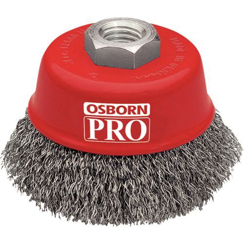 Pędzle w kształcie miseczki Inox, stal nierdzewna - Pędzel w kształcie miseczki Inox, średnica 80 x M14, stal nierdzewna