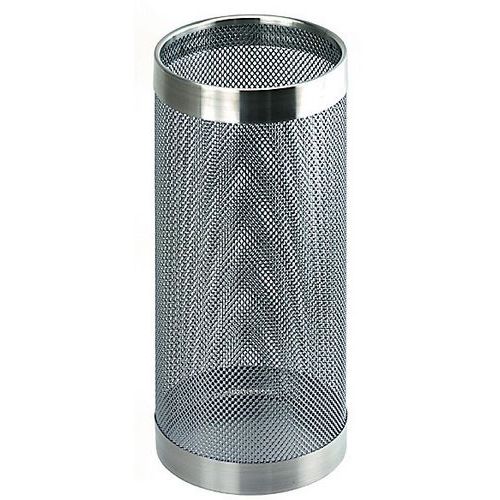 Stojak na parasole z perforowanego metalu – V-Part - Stojak na parasole z perforowanego chromowanego metalu