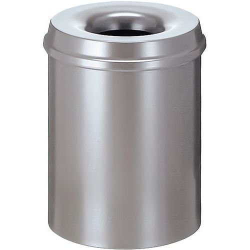 Ognioodporny kosz na papier – 15 l - Ognioodporny kosz na śmieci 15 l srebrny