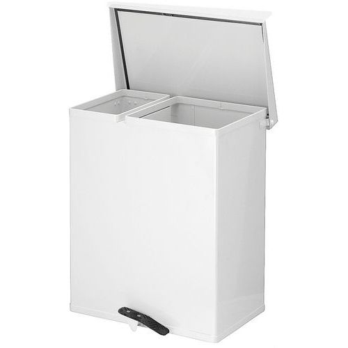 Kosz na śmieci z pedałem 25 l / 55 l – V-Part - Kosz na śmieci z pedałem 25 + 55 l biały