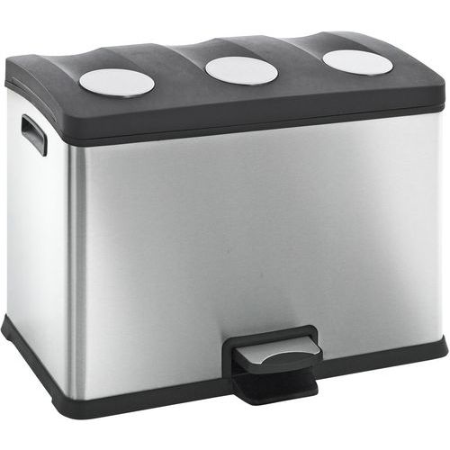 Rejoice Step Bin 3 x 12 l – EKO - Rejoice Step Bin 3 x 12 l stal nierdzewna matowa