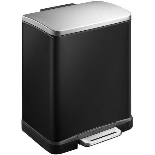 Kosz na śmieci z pedałem E-Cube prostokątny 12 l_EKO - Kosz na śmieci z pedałem E-cube 12 l czarny EKO