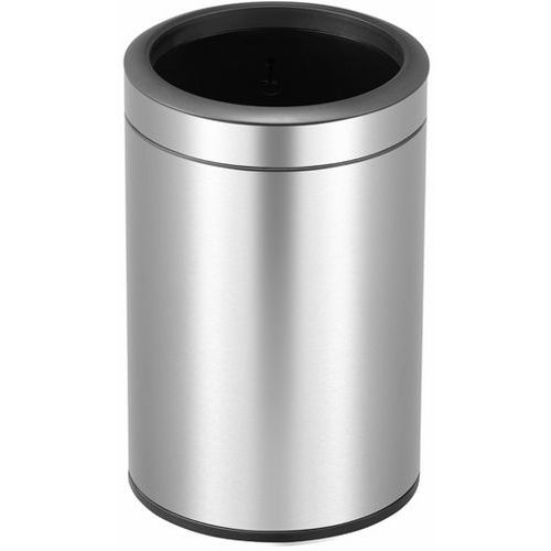 Open Top Bin Round 12 l EKO - Round Open Top Bin 12 l EKO, matowa stal nierdzewna