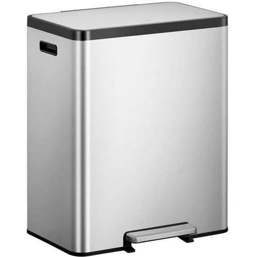 Kosz na śmieci z pedałem Ecocasa II Recycling Step Bin 36 + 24 l, EKO - Kosz na śmieci z pedałem Ecocasa II Recycling Step Bin 36 + 24 L matowa stal n