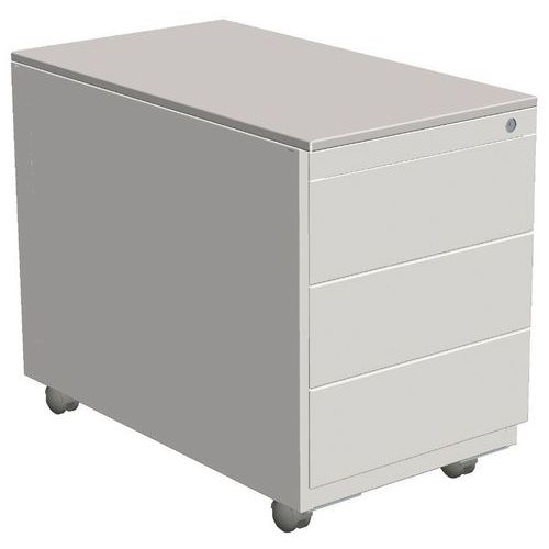 Przenośne pojemniki z szufladami Combi-Classic, 80 x 42 x 54,7 cm, szare - Mobilny pojemnik z szufladami Combi-Classic, 80 x 42 x 54,7 cm, szary, 3 sz