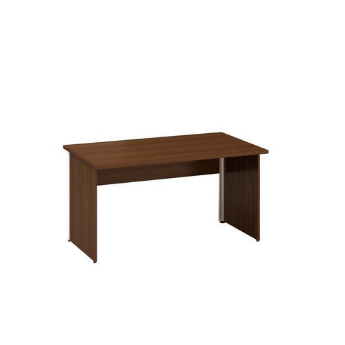 Stoły biurowe Alfa 100, 140 x 80 x 73,5 cm, wersja prosta - Stół biurowy Alfa 100, 140 x 80 x 73,5 cm, wersja prosta, kolor orzech
