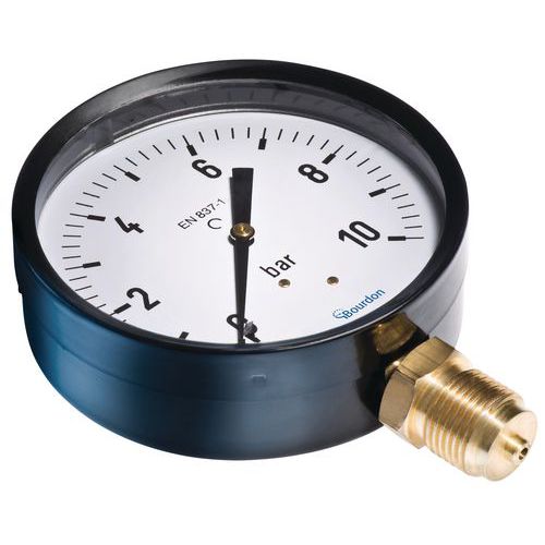 Manometr MAT – Bourdon - Manometr MAT – Bourdon, promieniowy, średnica 100 mm, ciśnienie max 10 bar