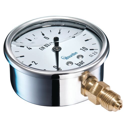 Manometry BOURDON glicerynowe - Manometr glicerynowy BOURDON, średnica 63 mm, 250 bar
