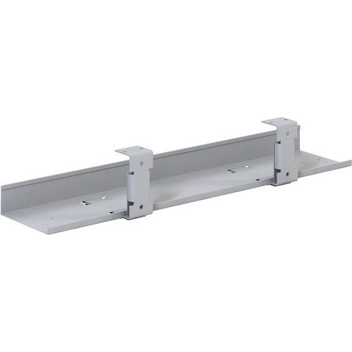 Kanał kablowy do stołów ALFA UP, 60 cm - Kanał kablowy do stołów ALFA UP, 60 cm, wytrzymały, kolor szarosrebrny