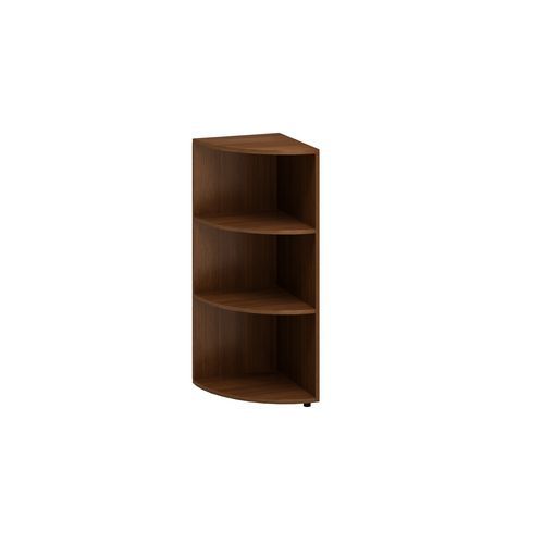 Szafka średnia narożna Alfa 500, 106,3 x 45 x 45 cm - Szafka średnia narożna Alfa 500, 106,3 x 45 x 45 cm, otwarta, dekor orzech