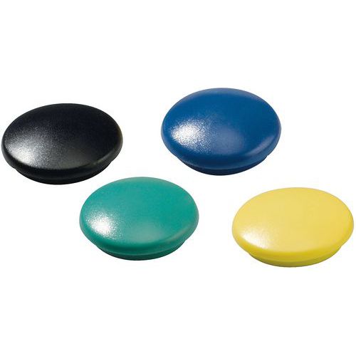Kolorowe okrągłe magnesy - Magnesy okrągłe kolorowe, średnica 32 mm, mix kolorów
