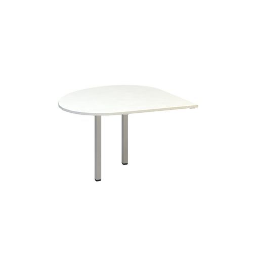 Dostawki do stołu Alfa 200 z szarą podstawą, 120 x 120 x 74,2 cm, kropla, wersja lewa - Dostawka do stołu Alfa 200 z szarą podstawą, 120 x 120 x 74,2 