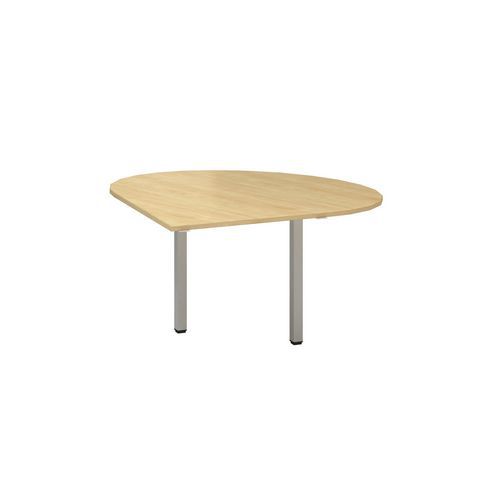 Dostawki do stołu Alfa 200 z szarą podstawą, 120 x 120 x 74,2 cm, kropla, wersja prawa - Dostawka do stołu Alfa 200 z szarą podstawą, 120 x 120 x 74,2