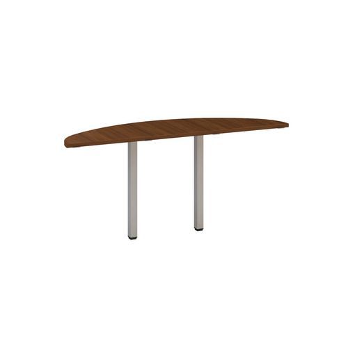 Dostawki do stołu Alfa 200 z szarą podstawą, 45 x 162,5 x 74,2 cm, 1/2 okręgu - Dostawka do stołu Alfa 200 z szarą podstawą, 45 x 162,5 x 74,2 cm, 1/2