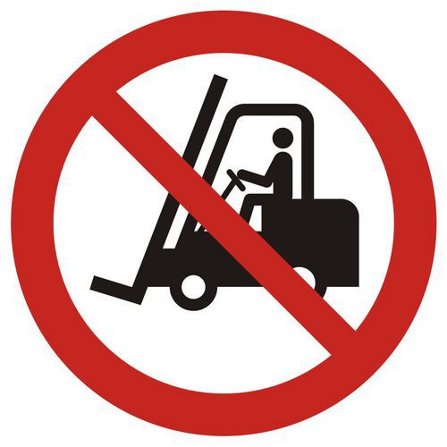 Zakaz ruchu urządzeń do transportu poziomego - Zakaz ruchu urządzeń do transportu poziomego 5,25 X 5,25 nieświec. folia
