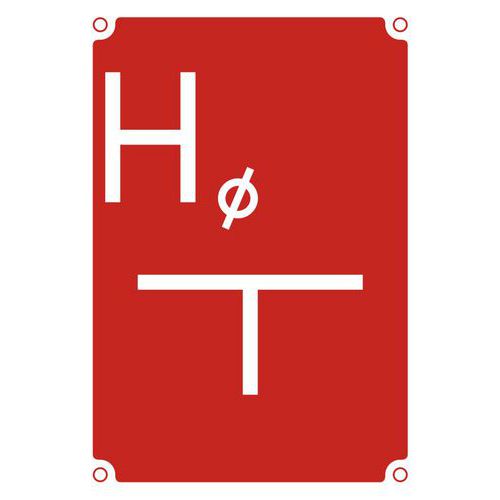Tablica orientacyjna dla hydrantu - Tablica orientacyjna dla hydrantu 14 X 20 nieświec. płyta sztywna PCV