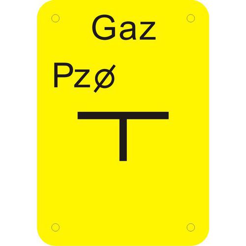 Tablica punktu załamania gazociągu Tablica punktu załamania gazociągu