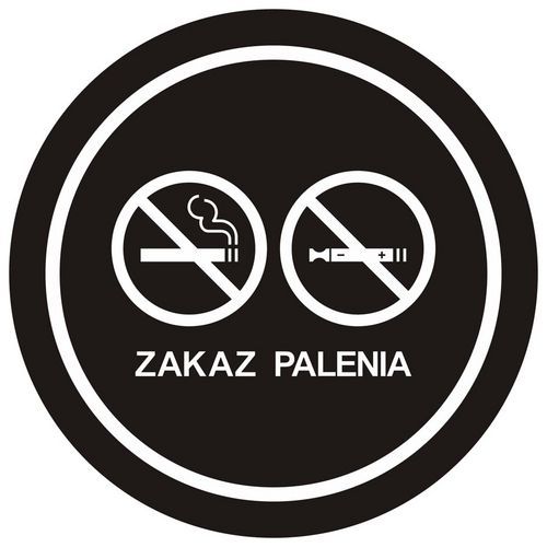 Zakaz palenia tytoniu i papierosów elektronicznych 4 - Zakaz palenia tytoniu i papierosów elektronicznych 4 10,5 X 10,5 nieświec. folia