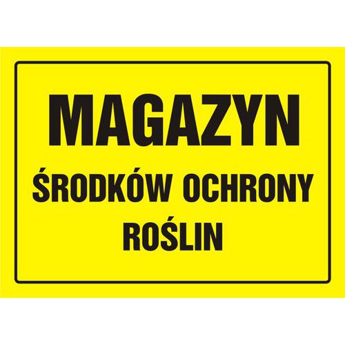 Magazyn środków ochrony roślin - Magazyn środków ochrony roślin 24 X 33 nieświec. płyta sztywna PCV