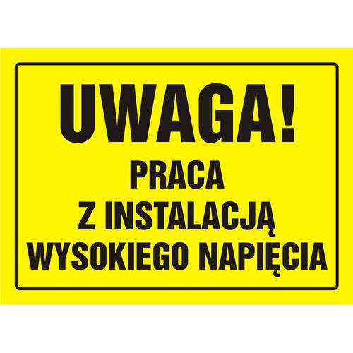 Uwaga! Praca z instalacją wysokiego napięcia Uwaga! Praca z instalacją wysokiego napięcia