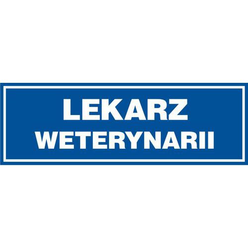 Lekarz weterynarii - Lekarz weterynarii 10 X 30 nieświec. płyta sztywna PCV