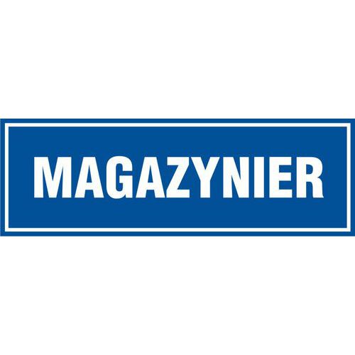 Magazynier - Magazynier 10 X 30 nieświec. płyta sztywna PCV