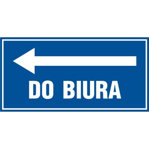 Do biura w lewo 20 X 40 nieświec. płyta sztywna PCV