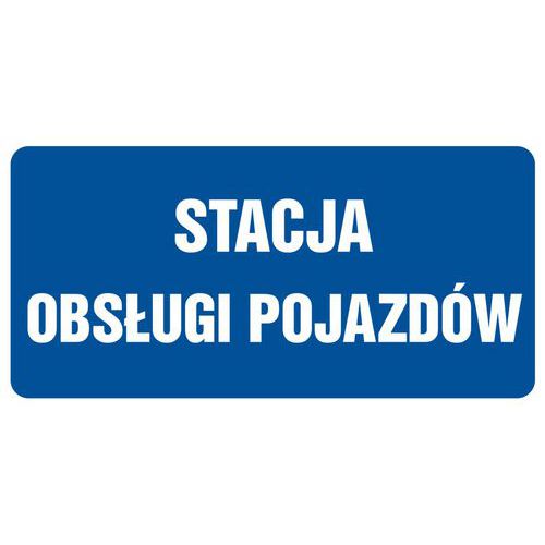 Stacja obsługi pojazdów 20 X 40 nieświec. płyta sztywna PCV