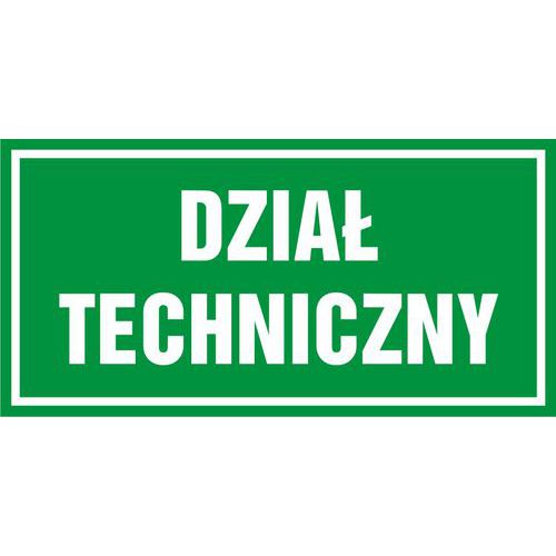 Dział techniczny 20 X 40 nieświec. płyta sztywna PCV