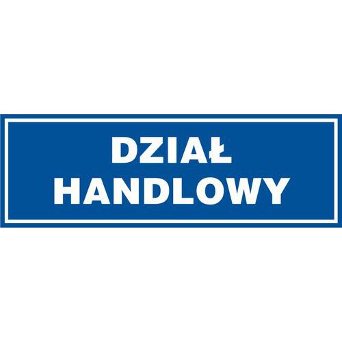Dział handlowy - Dział handlowy 10 X 30 nieświec. płyta sztywna PCV