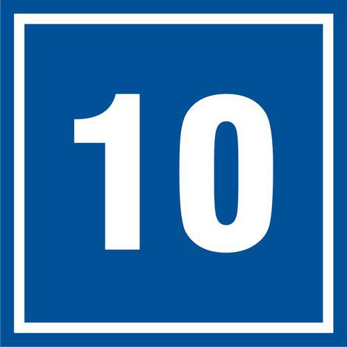 Numer 10 - Numer 10 10 X 10 nieświec. płyta sztywna PCV