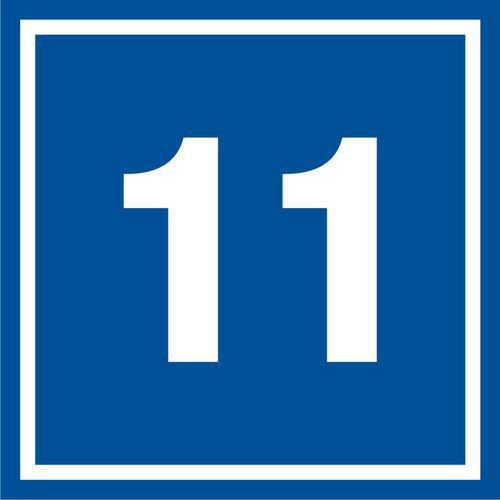Numer 11 - Numer 11 10 X 10 nieświec. płyta sztywna PCV