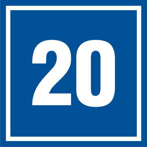 Numer 20 - Numer 20 10 X 10 nieświec. płyta sztywna PCV