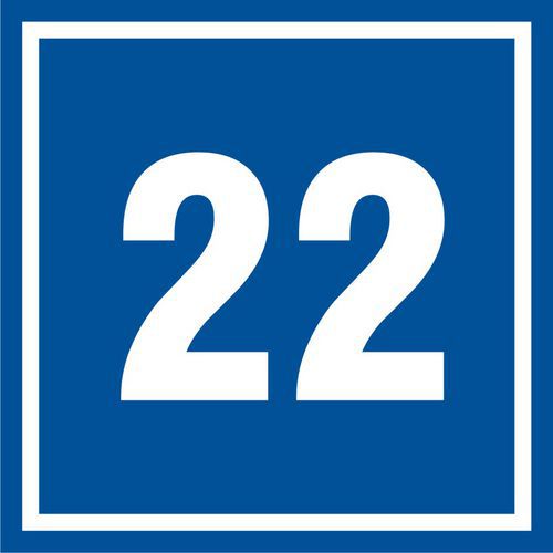 Numer 22 - Numer 22 10 X 10 nieświec. płyta sztywna PCV